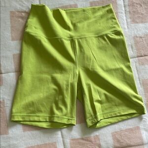 Women's Neon Lime Green 5” Bike Shorts